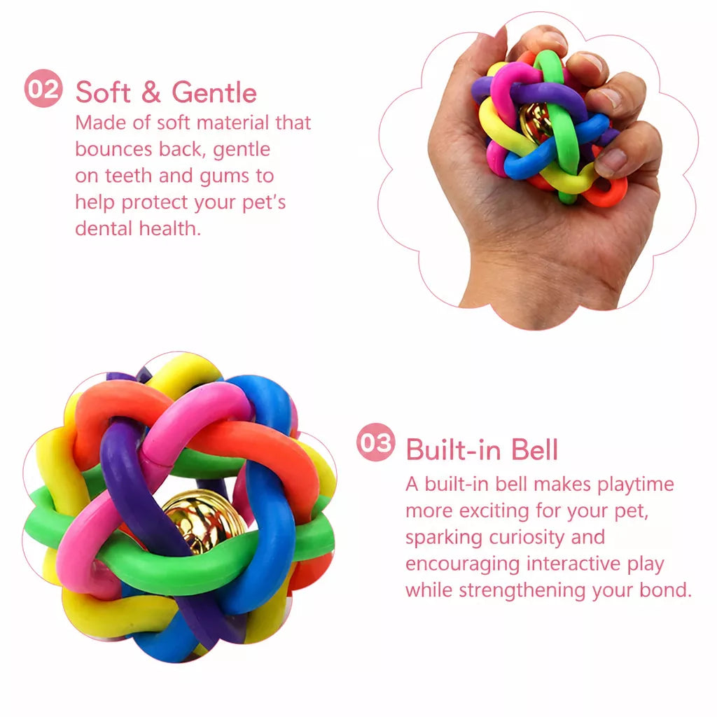 Squeaky Rope Ball Toy for Cats and Dogs