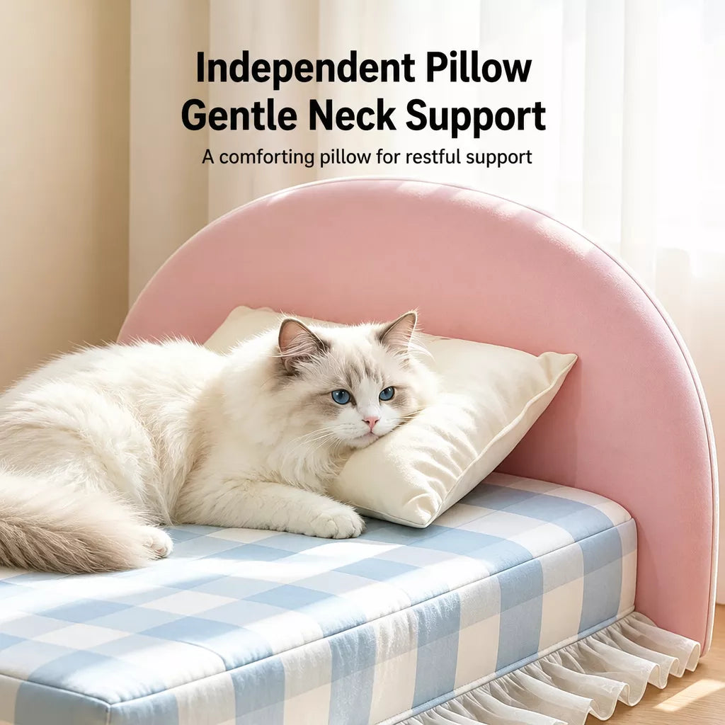 Waterproof Pet Bed with Removable Cover and Pillow