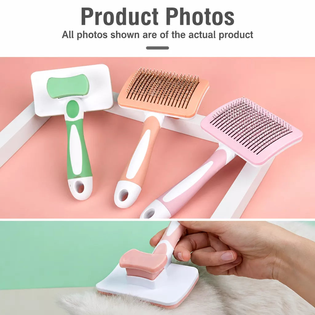 Self-Cleaning Pet Grooming Brush for Dogs and Cats