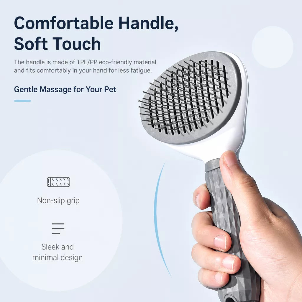 Self-Cleaning Pin Brush for Dogs & Cats
