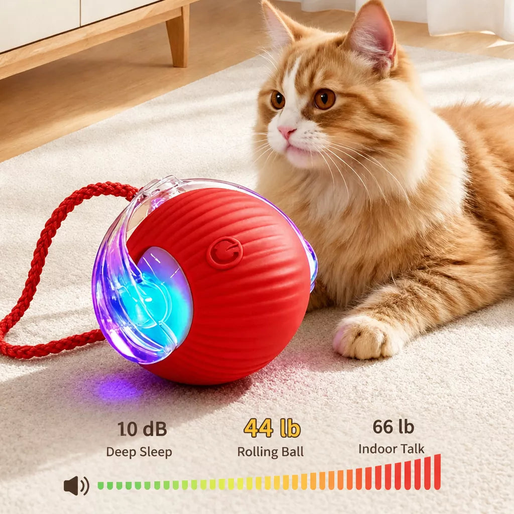 3-Mode Automatic Cat Ball Toy with String