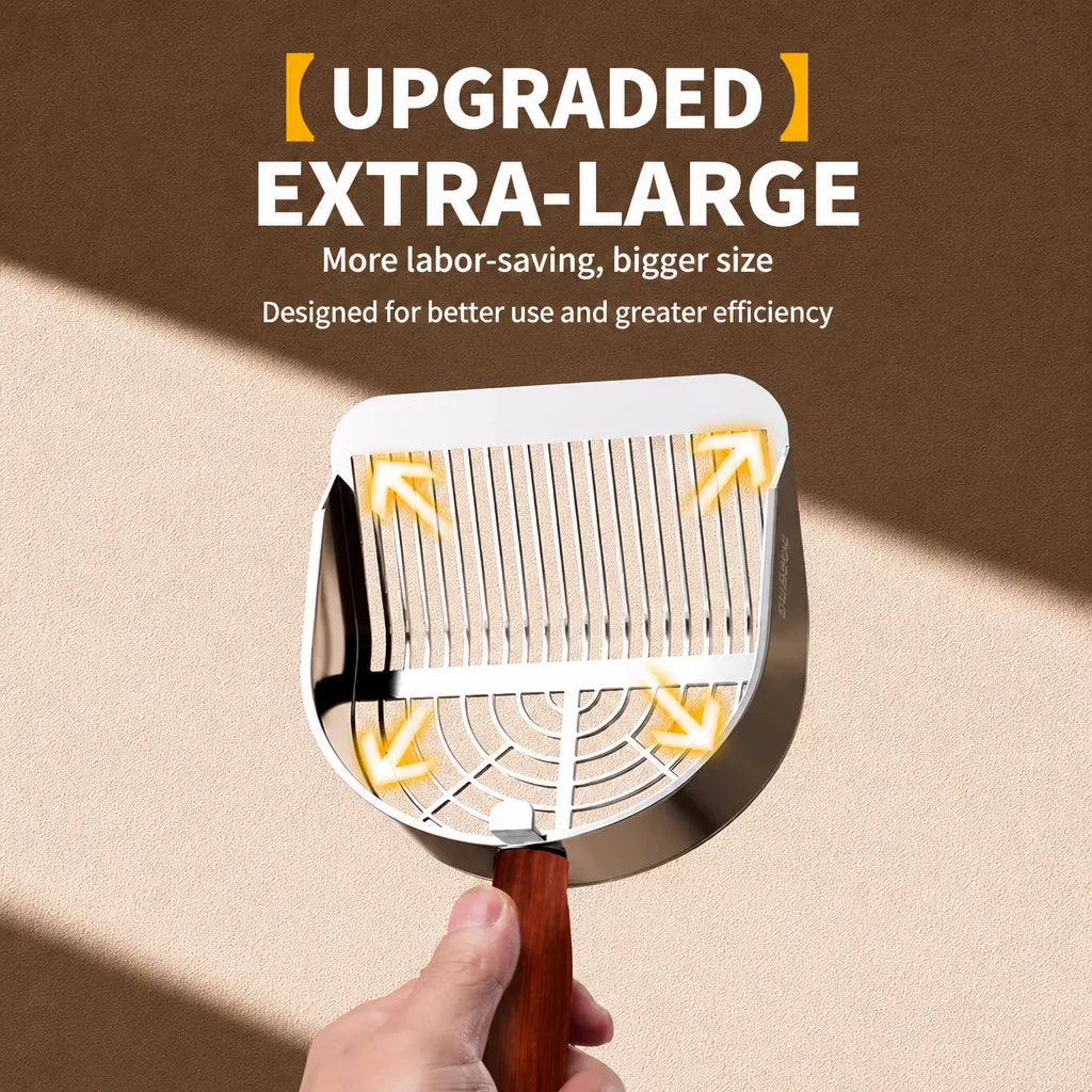 Metal Cat Litter Scoop with Slotted or Round-Hole Designs