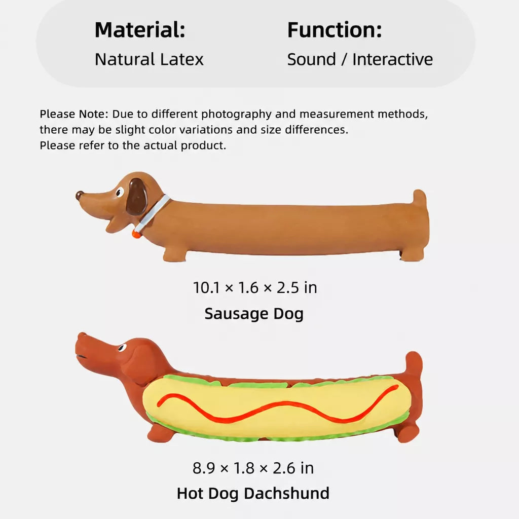 Long Latex Squeaky Dog Toy for Small and Medium Dogs