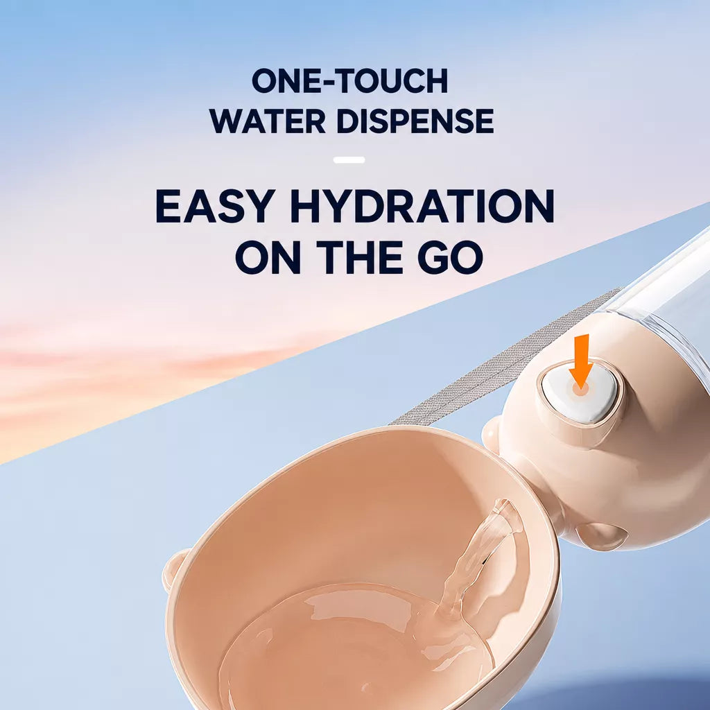 Portable Dog Water Bottle with Built-In Drinking Cup