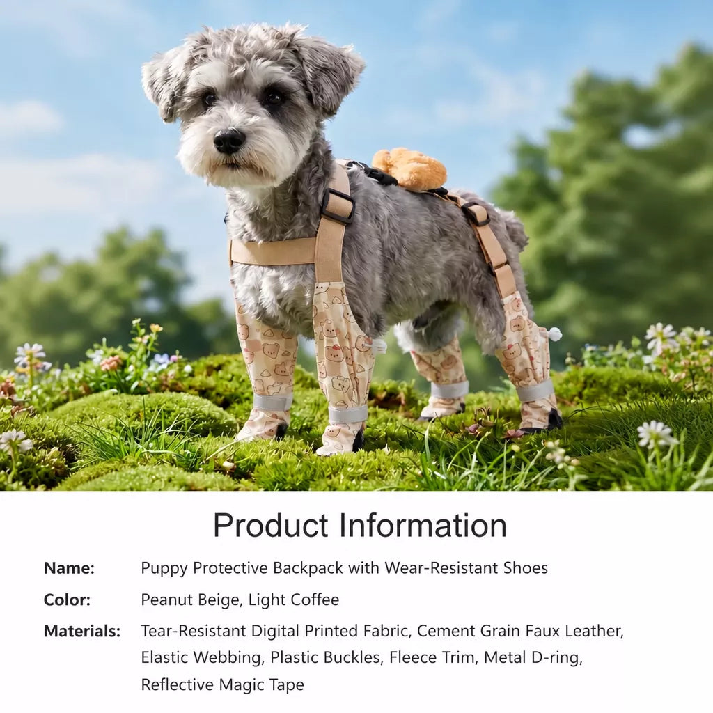 Water-Resistant Dog Jumpsuit with Built-In Paw Covers