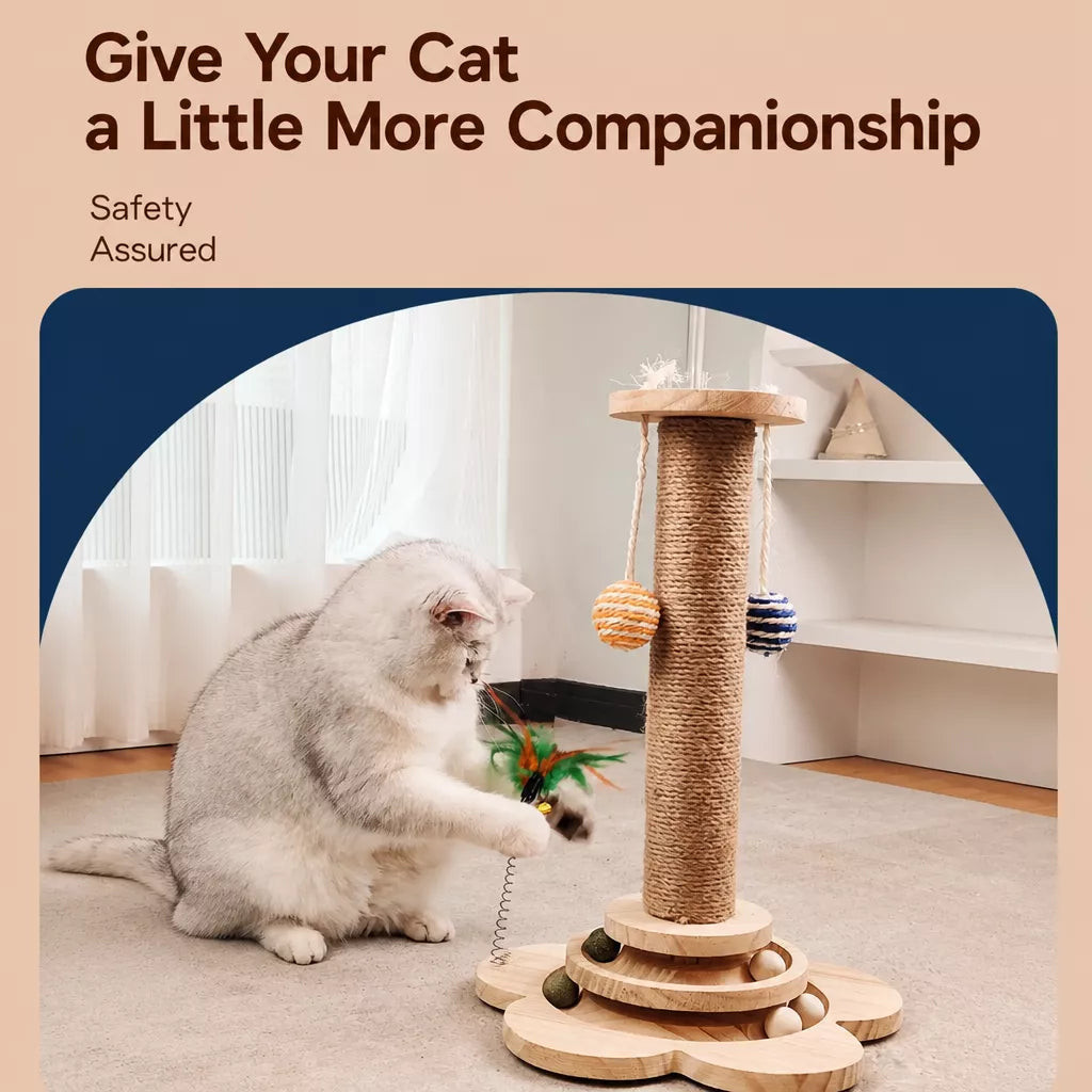 Vertical Cat Scratching Post and Climbing Tower