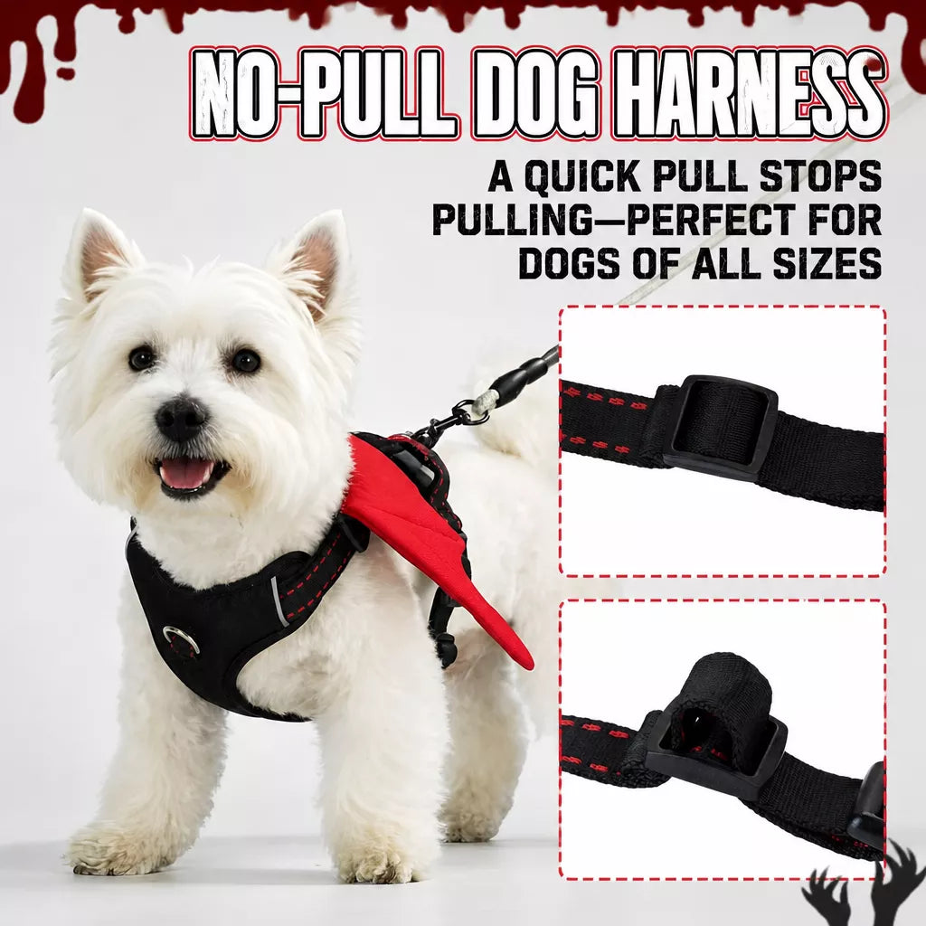Wing-Detail Nylon Dog Harness
