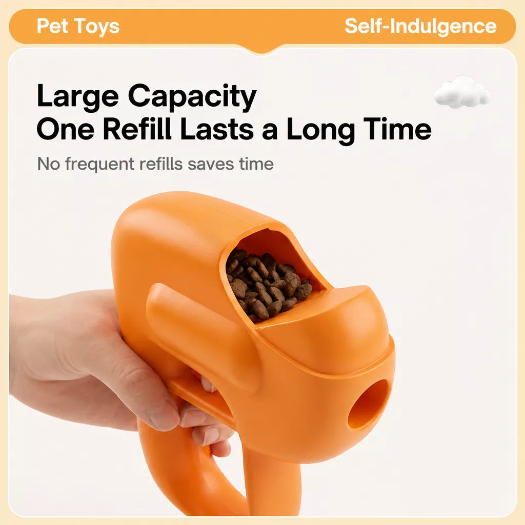 Interactive Dog Treat-Dispensing Launcher Toy