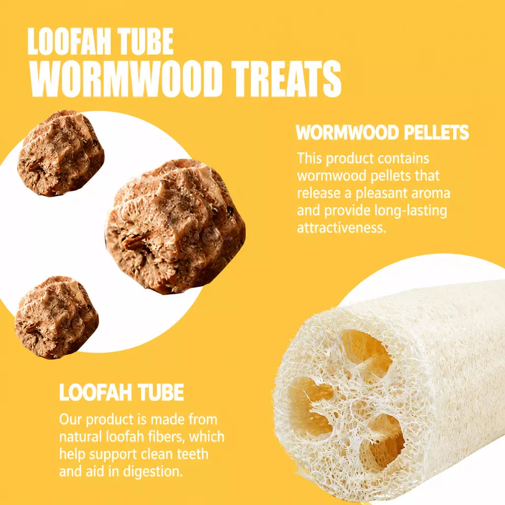 Natural Loofah Cat Toy with Catnip