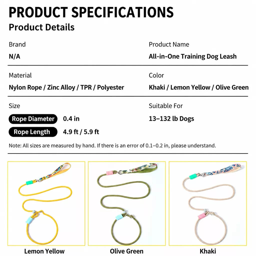 Extra-Long Thick Polyester Dog Leash