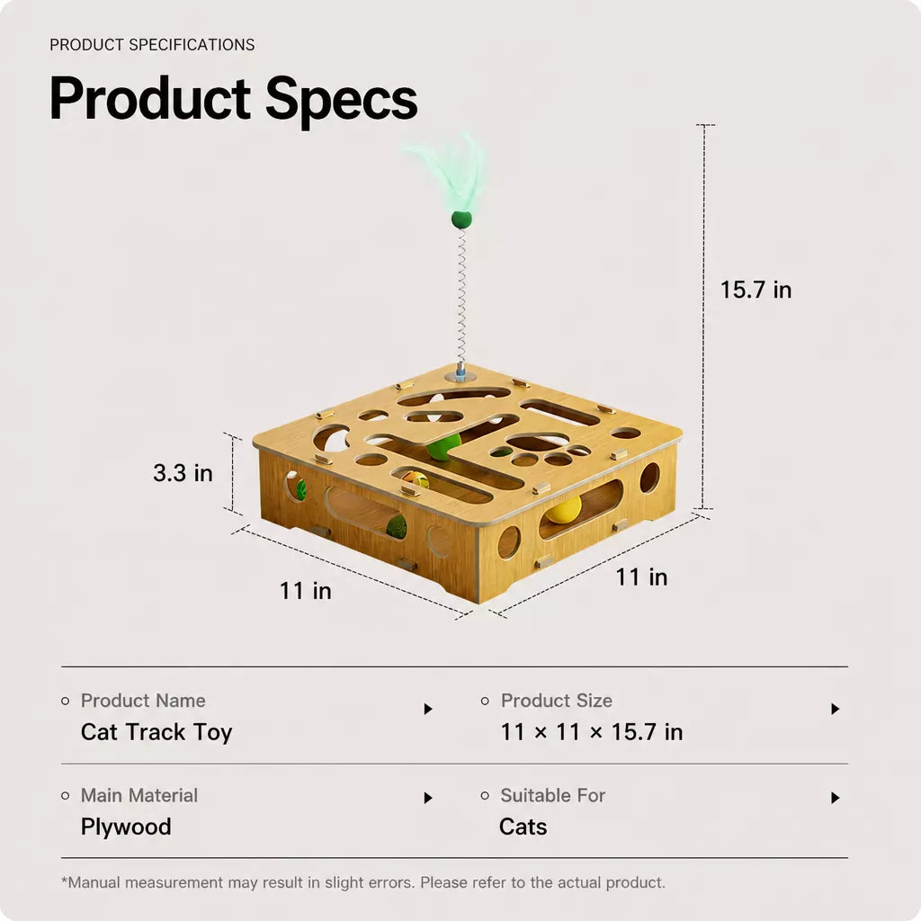 Cat Maze Puzzle Toy with Rolling Balls