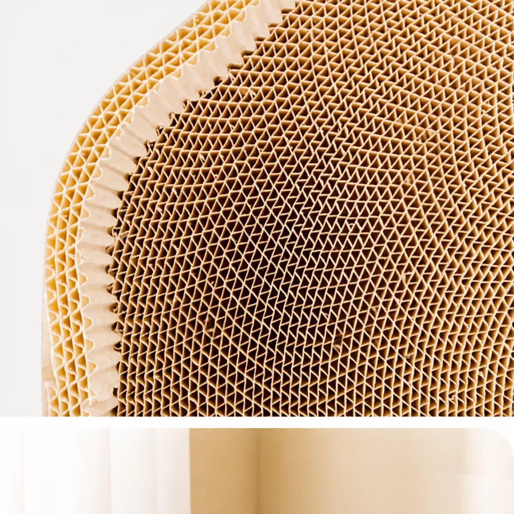 Petal-Shaped Corrugated Cardboard Cat Scratcher Bed