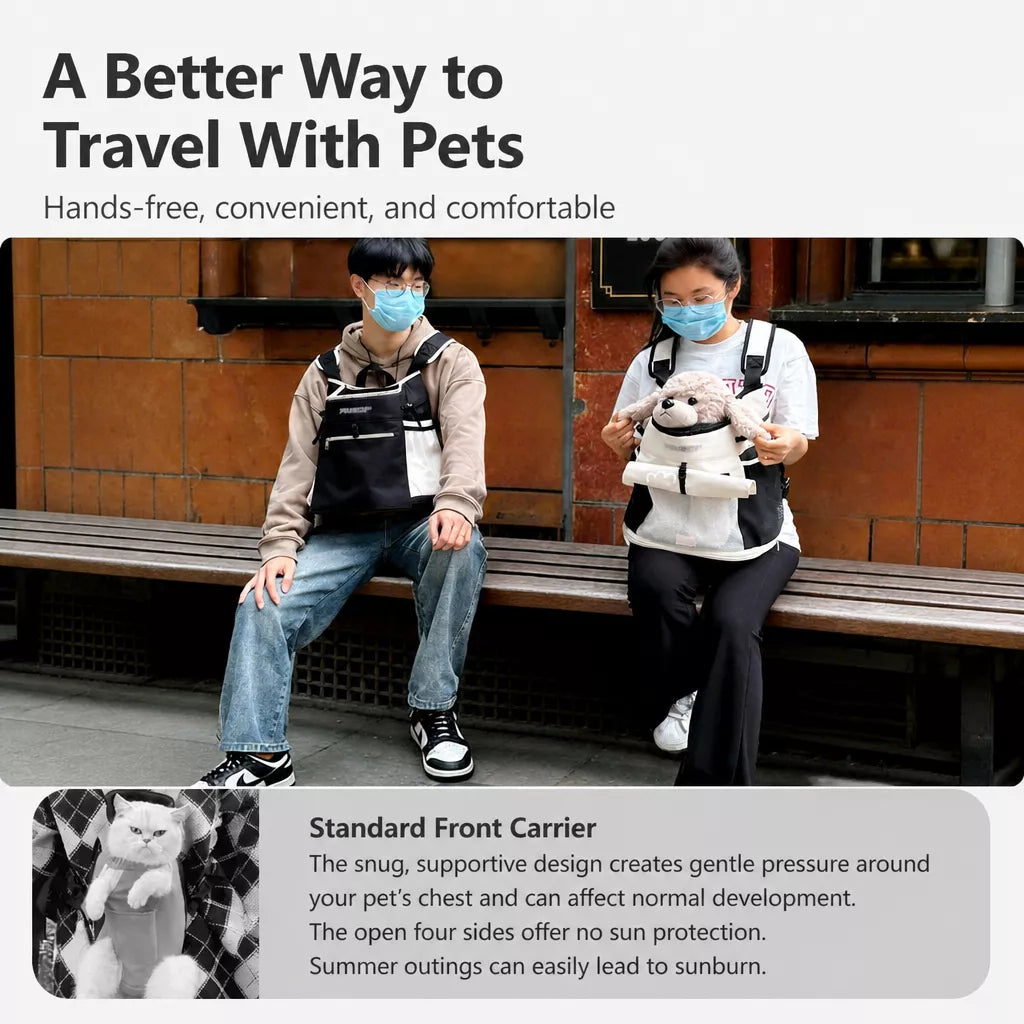 Mesh Backpack Pet Carrier for Small Cats and Dogs