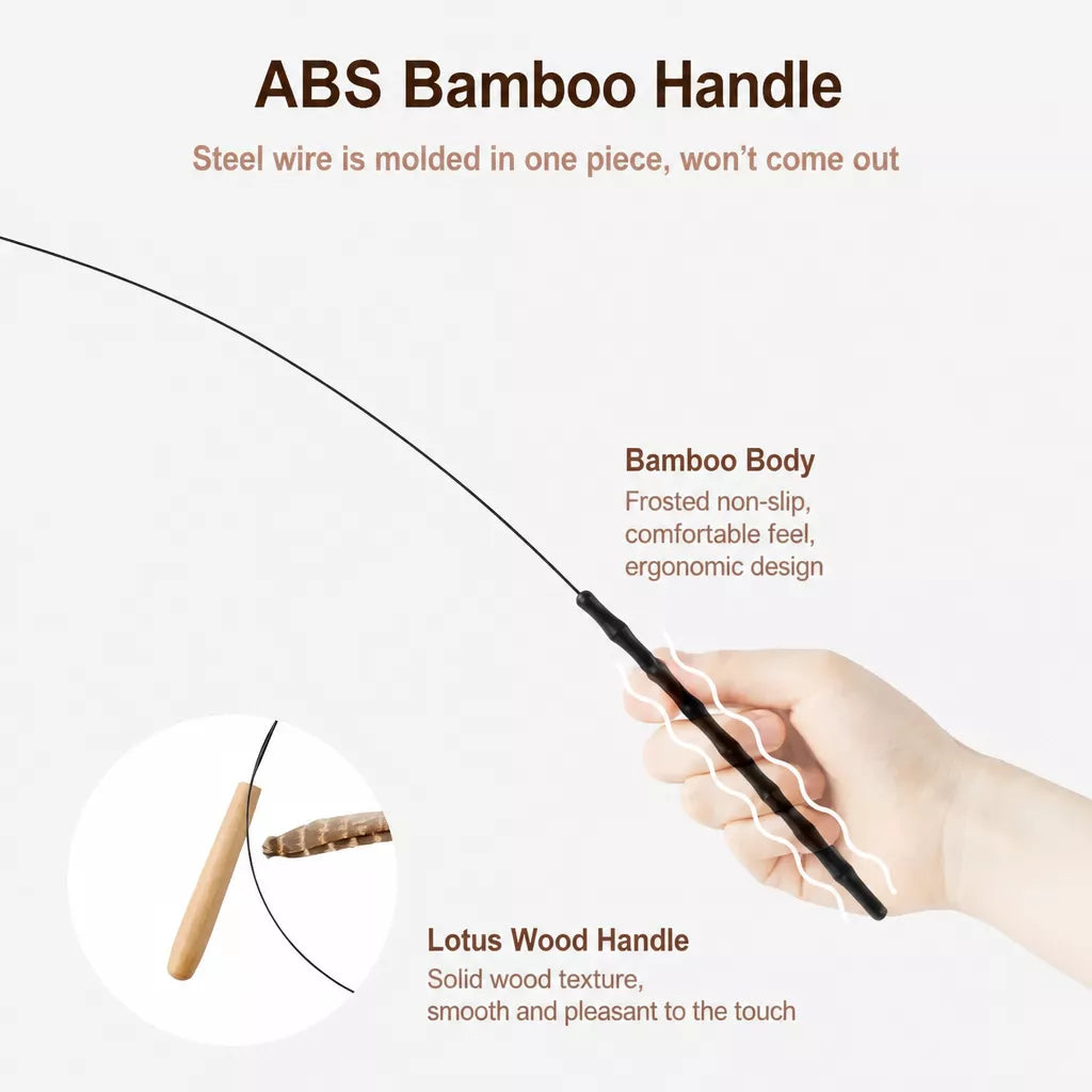 Cat Teaser Wand with Feather Attachments