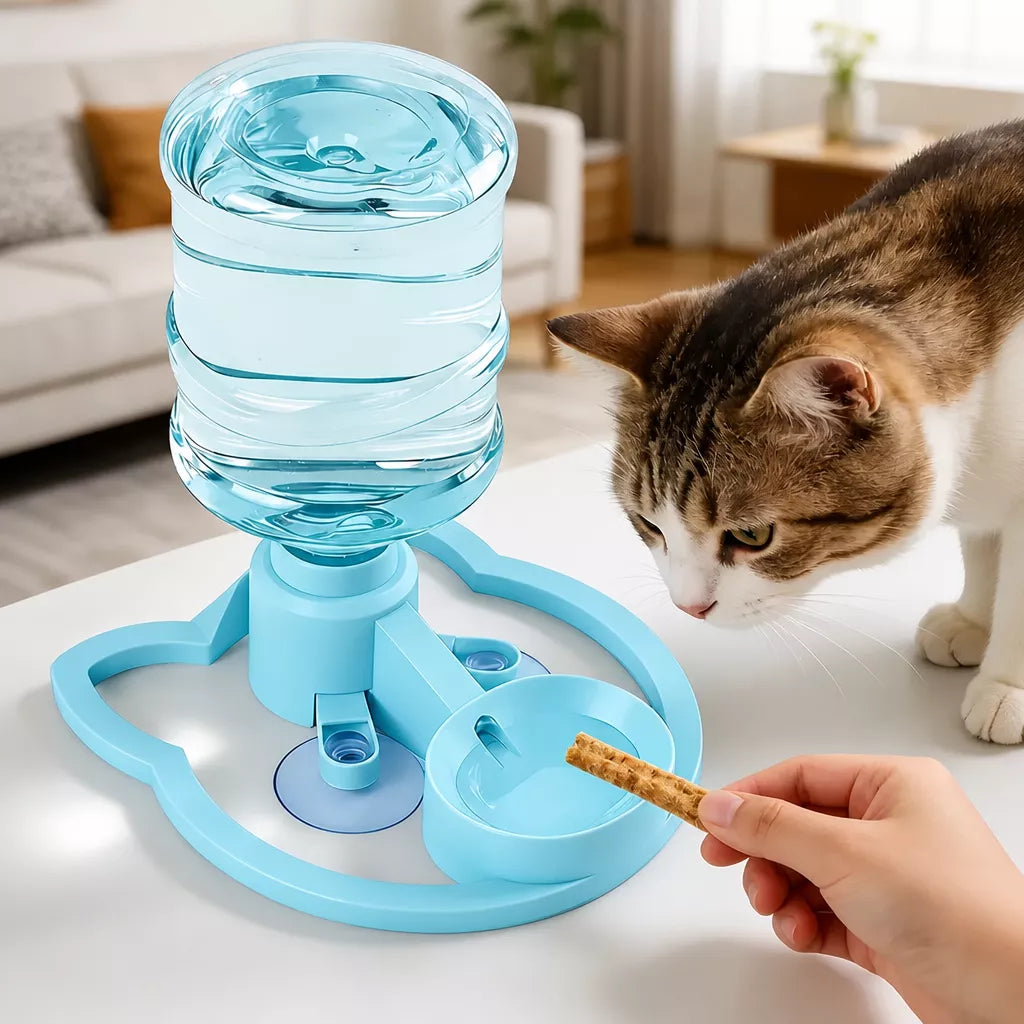Portable Gravity-Fed Pet Water Dispenser