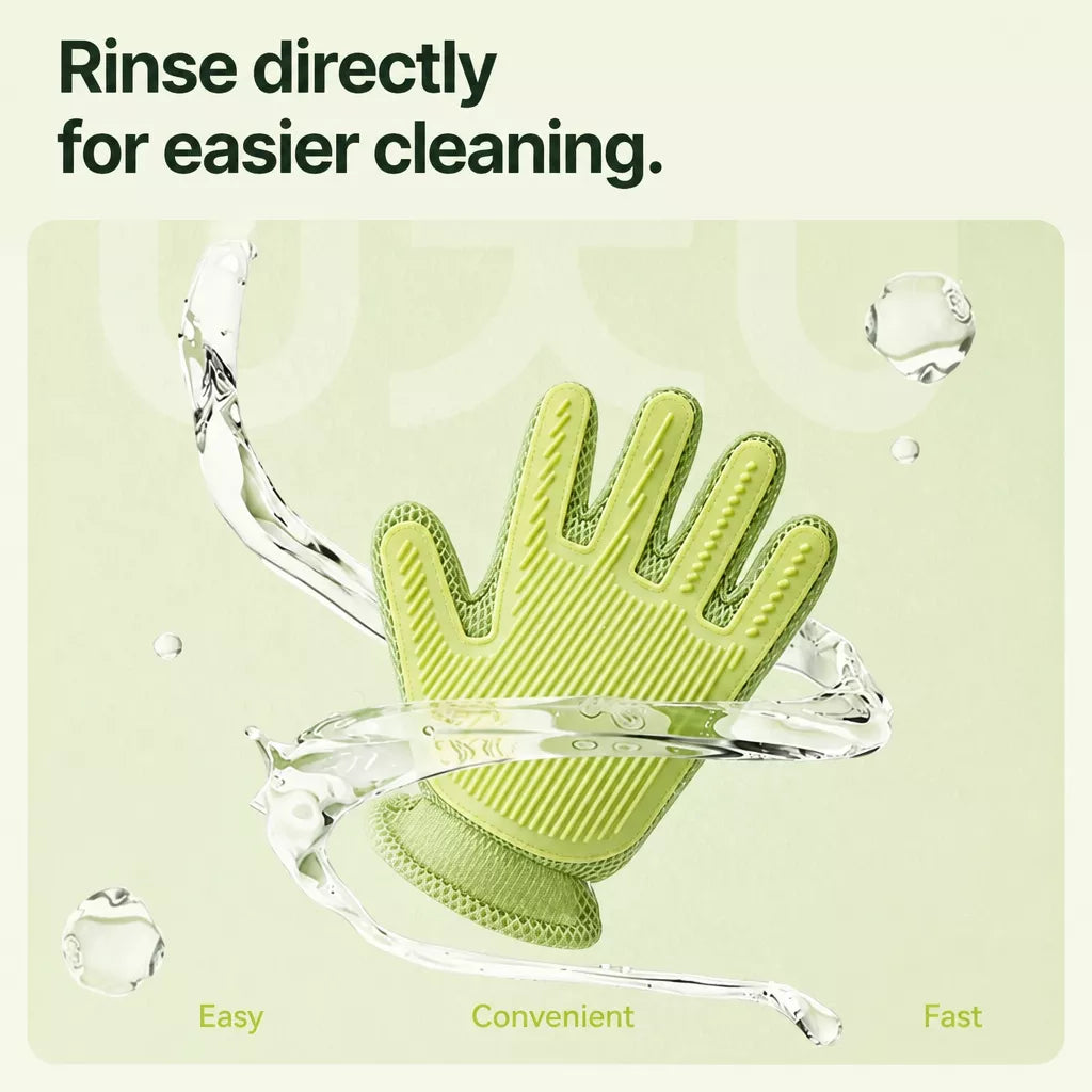 Double-Sided Cat Grooming Glove for Loose Fur