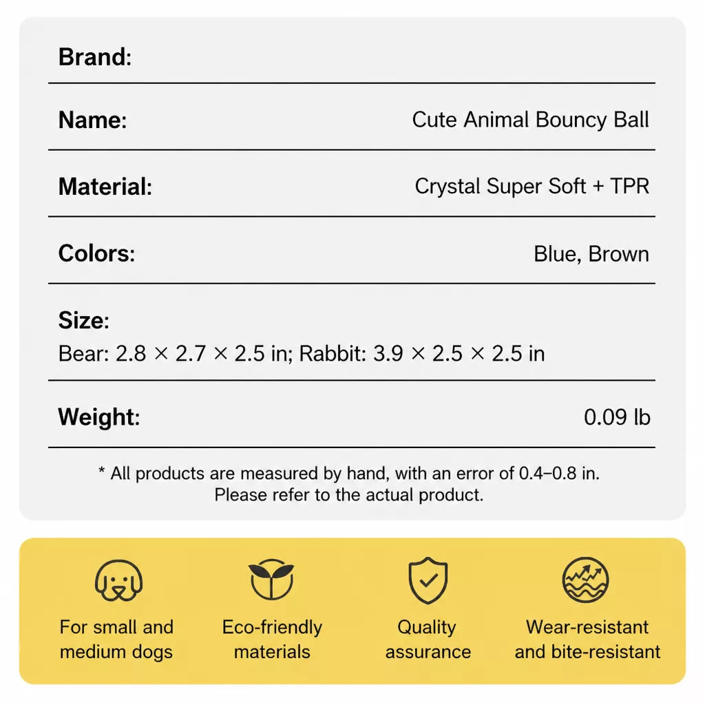 Squeaky Elastic Ball Dog Toy