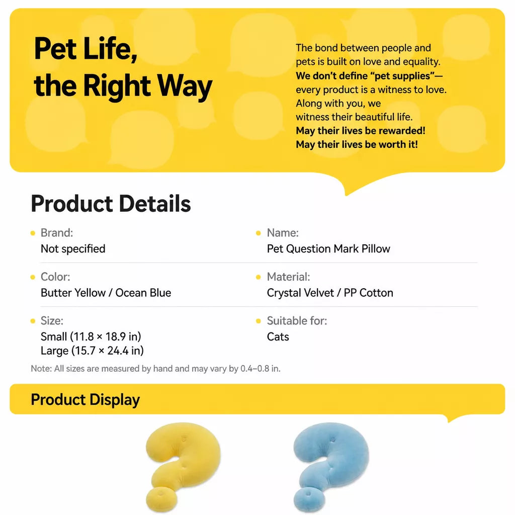 Pillow-Style Pet Bed for Cats and Dogs