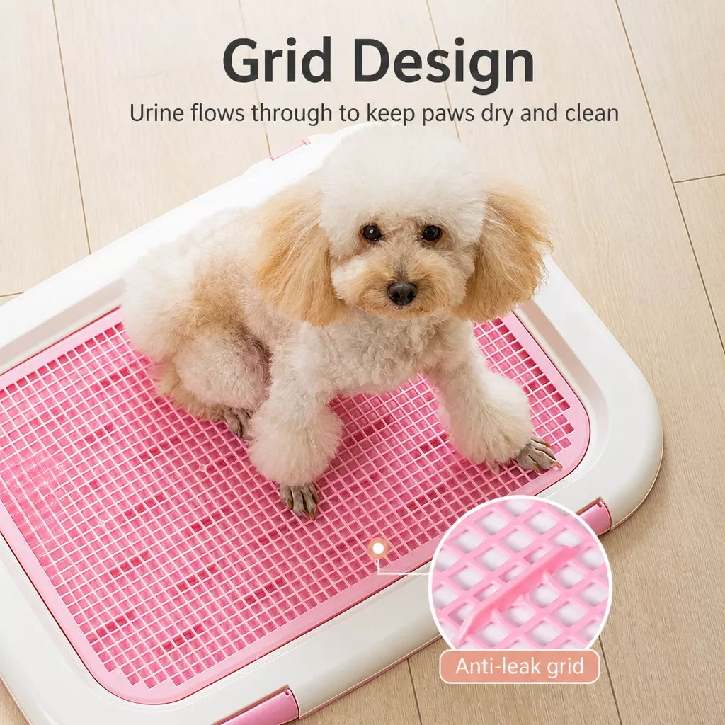 Plastic Dog Potty Tray with Grid for Indoor House Training