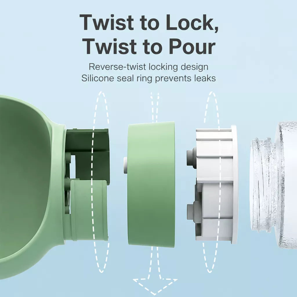 Portable Dog Water Bottle with Foldable Cup for Travel