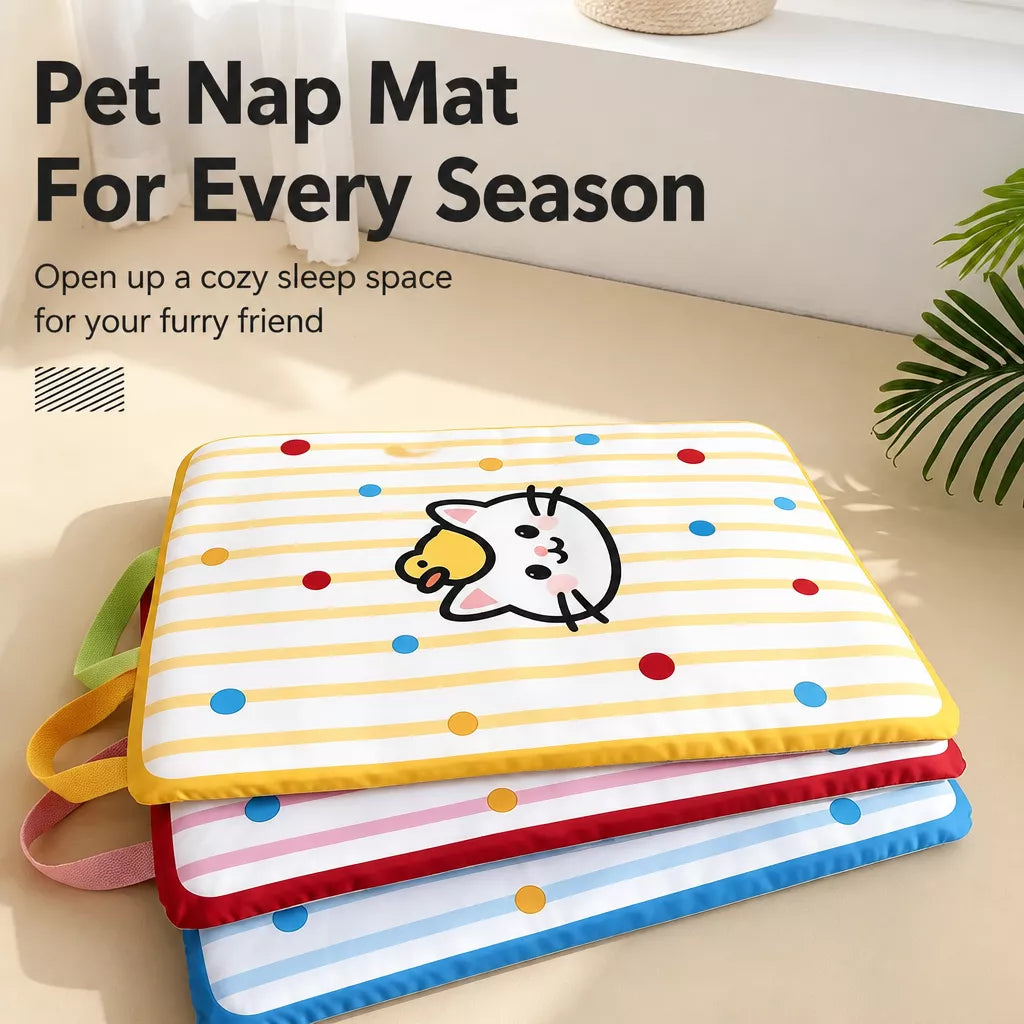 Waterproof Striped Pet Bed Mat for Dogs & Cats
