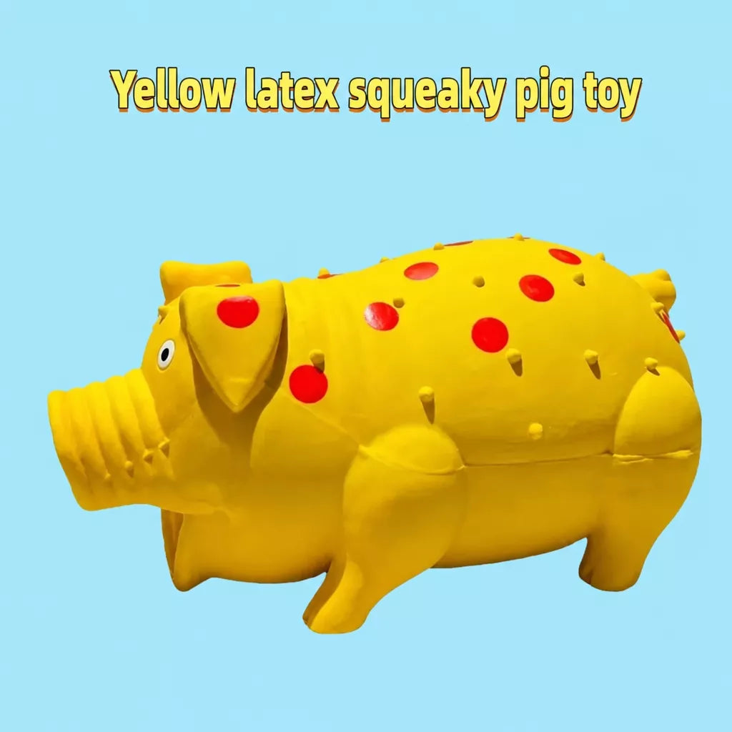 Pig-Shaped Squeaky Dog Toy for Interactive Play