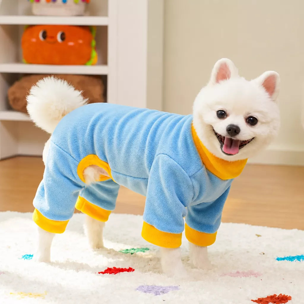 Fleece Four-Leg Dog & Cat Coat for Cool-Weather Walks