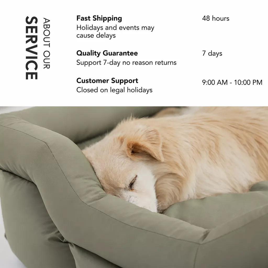 Elevated Dog Bed with Steel Frame and Breathable Fabric