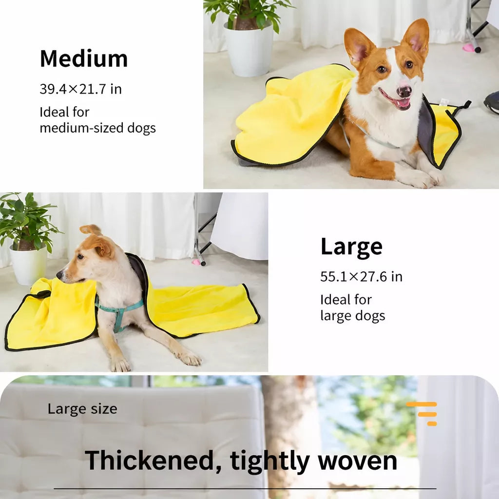 Thick Quick-Dry Pet Bath Towel for Dogs and Cats