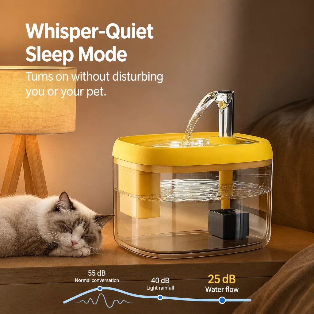 Automatic Pet Water Fountain with Quiet Circulating Flow