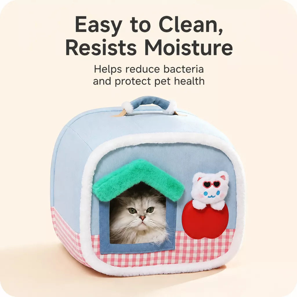 Pet Bed with Removable Washable Cover for Cats and Dogs
