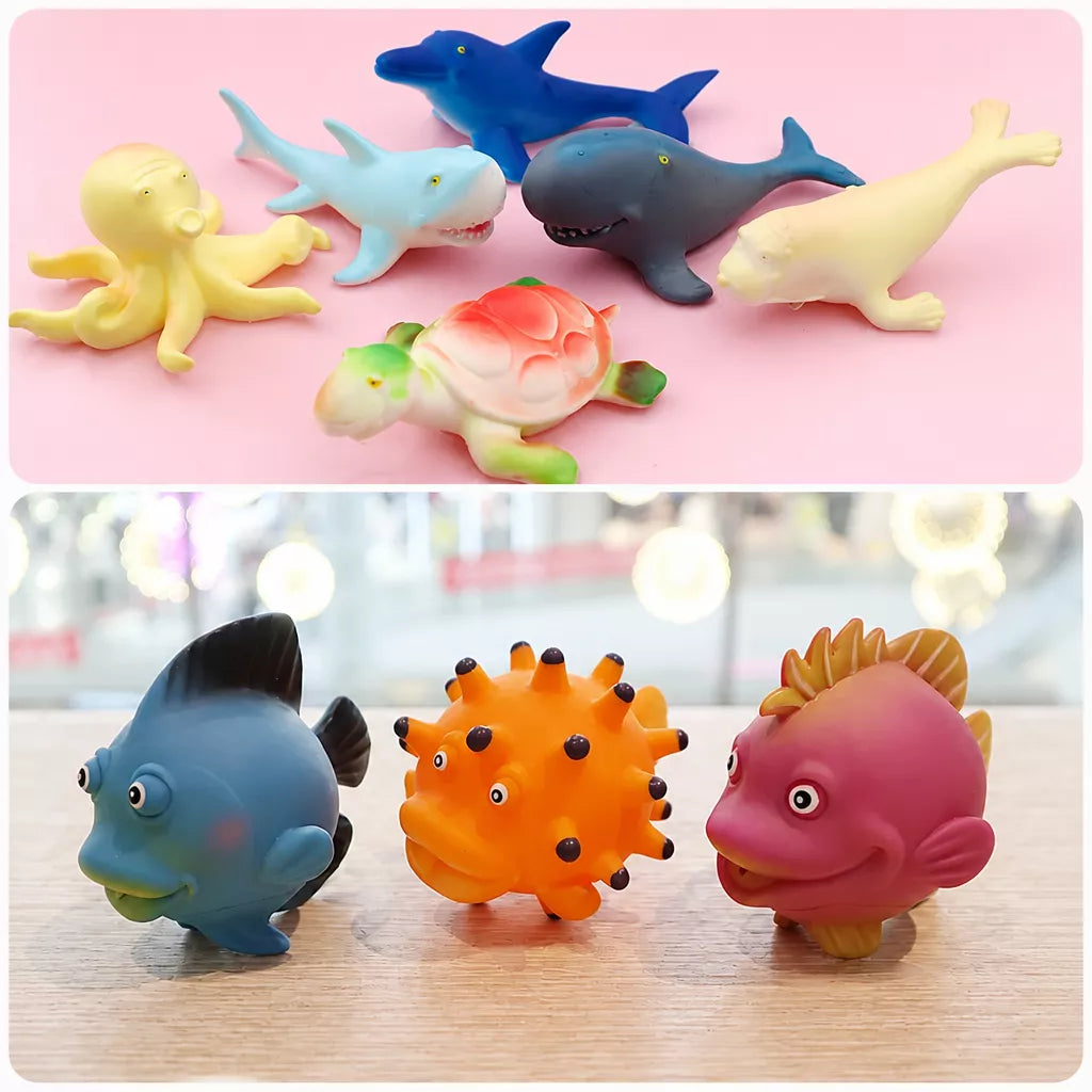 Soft Rubber Animal Bath Toys with Water Sprayers