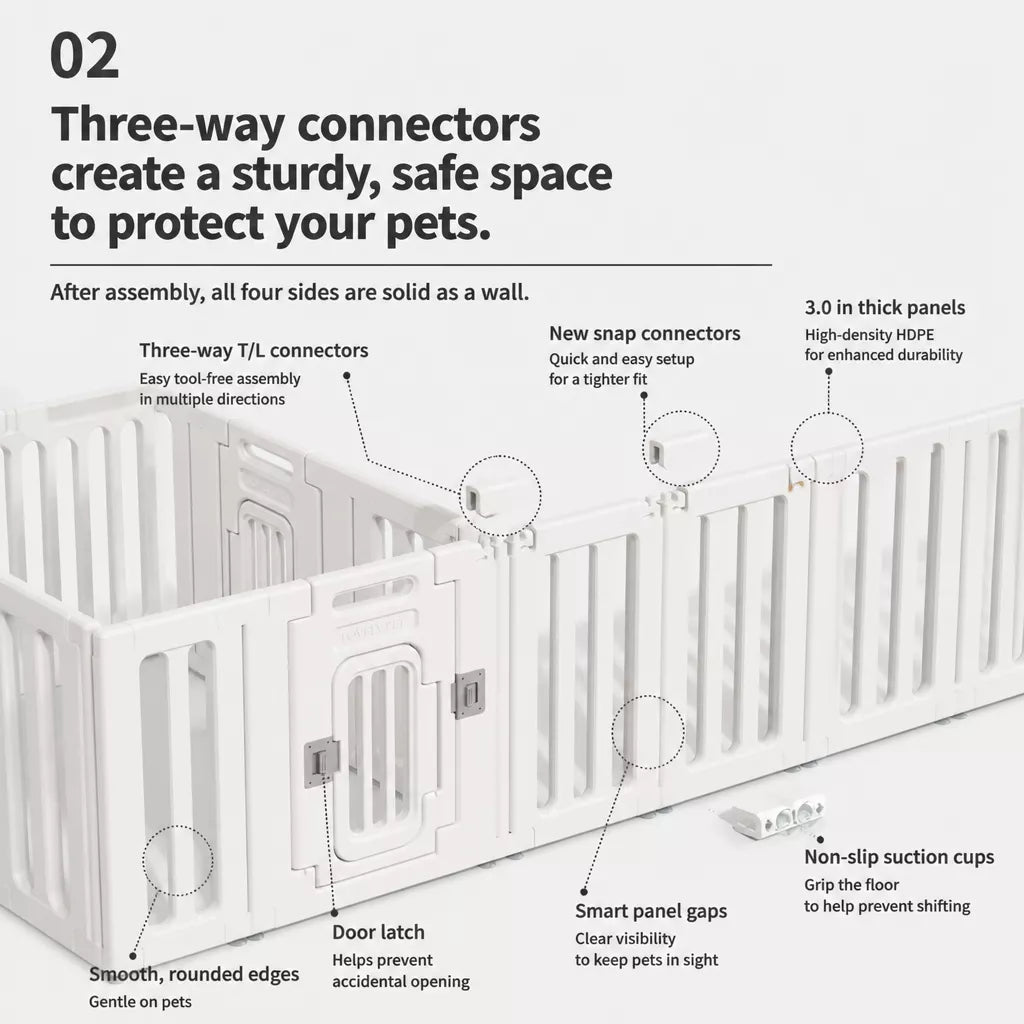 Indoor Pet Playpen with Door for Small Dogs