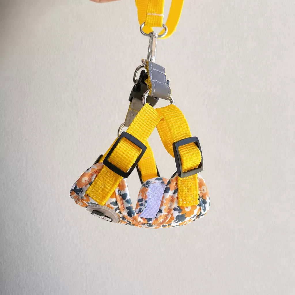 Reflective Nylon Vest Harness and Leash for Small Dogs & Cats
