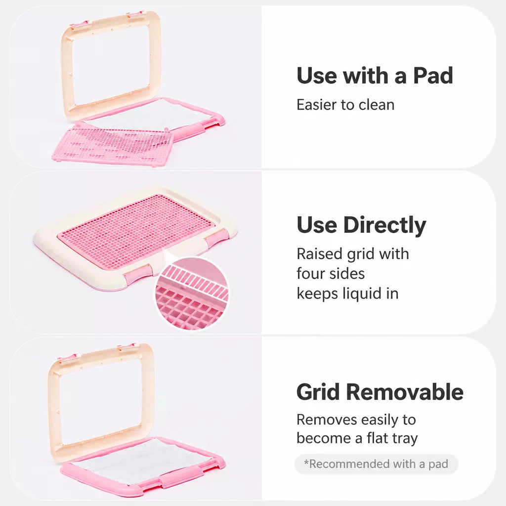 Plastic Dog Potty Tray with Grid for Indoor House Training