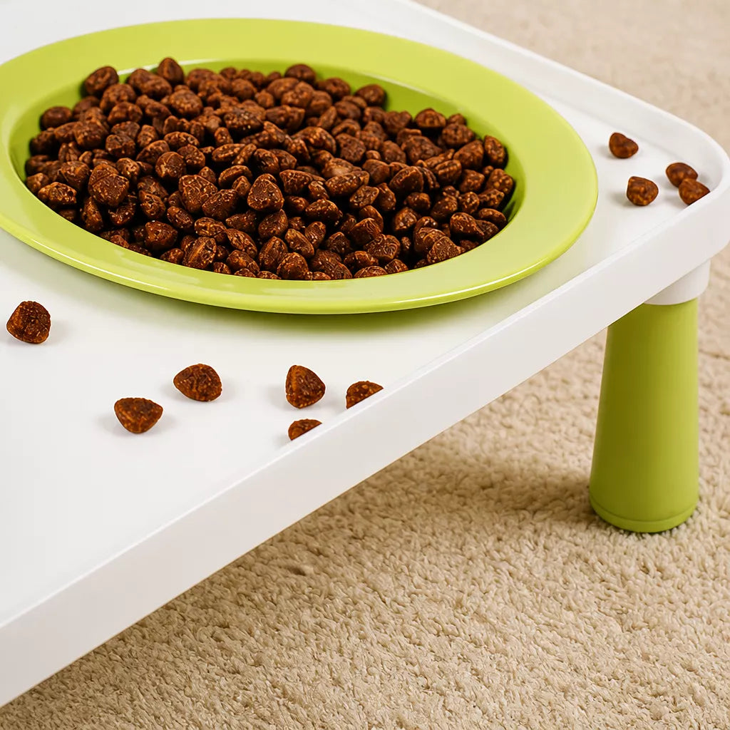 Elevated Ceramic Double Bowl Set for Cats & Dogs