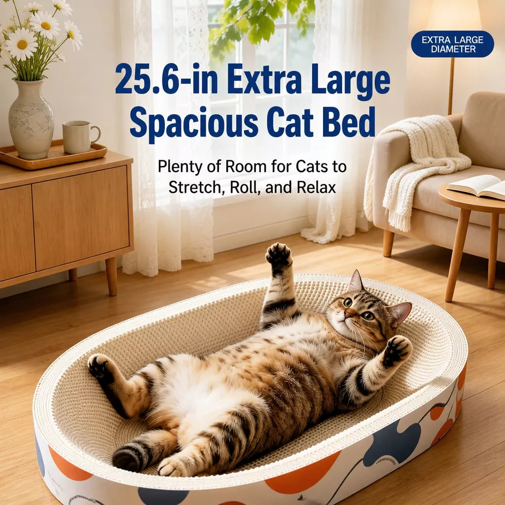 Corrugated Cardboard Cat Scratcher Bed