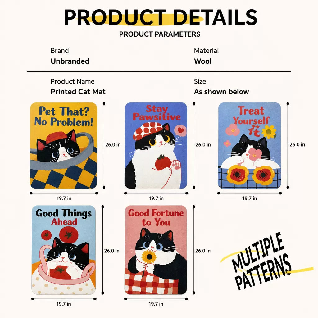 Peel-and-Stick Felt Cat Scratcher Wall Mat