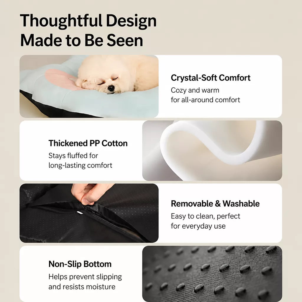 Removable Washable Pet Bed for Dogs and Cats