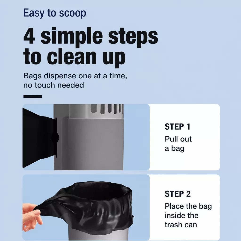 All-in-One Cat Litter Scoop with Bag Roll Holder