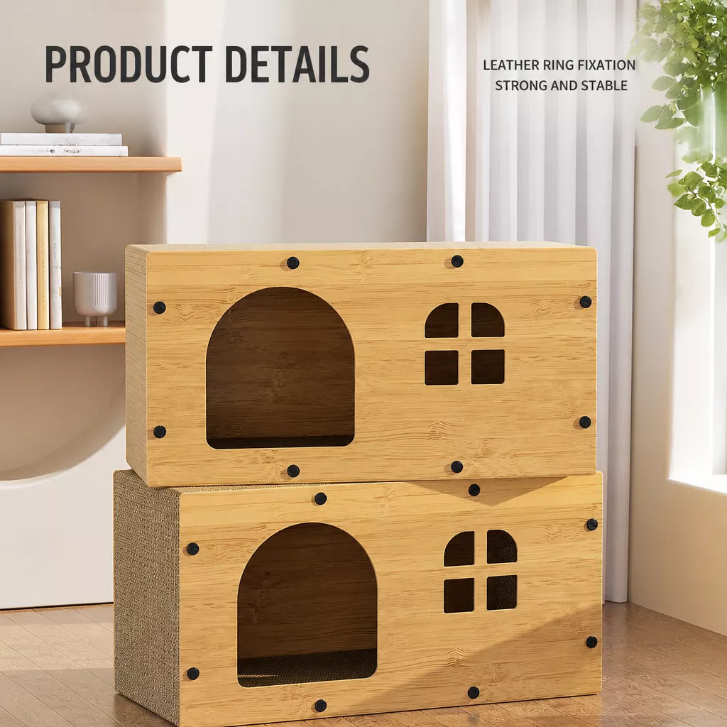 Corrugated Cardboard Cat Scratcher House