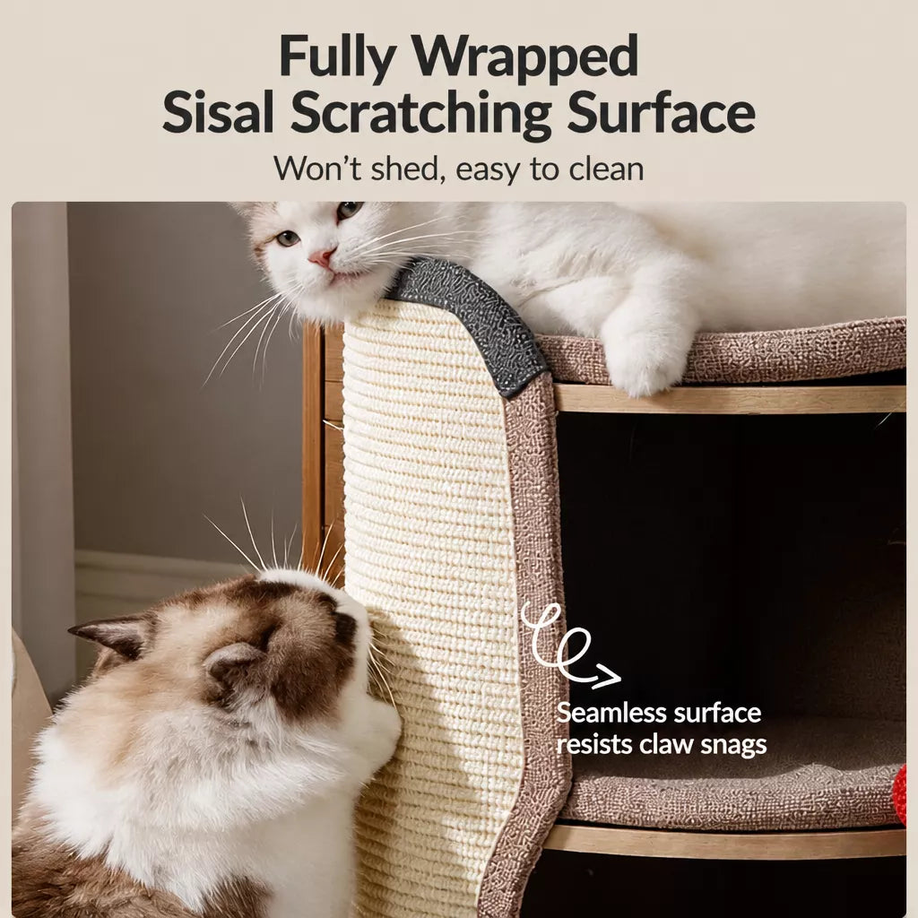 Cat Scratching Barrel Climbing Tower