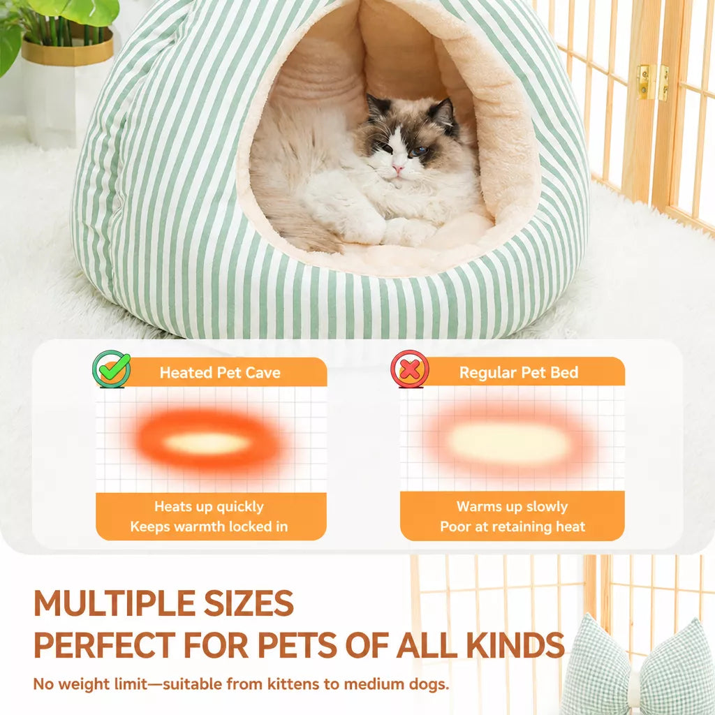 Enclosed Tent Pet Bed for Cats and Small Dogs