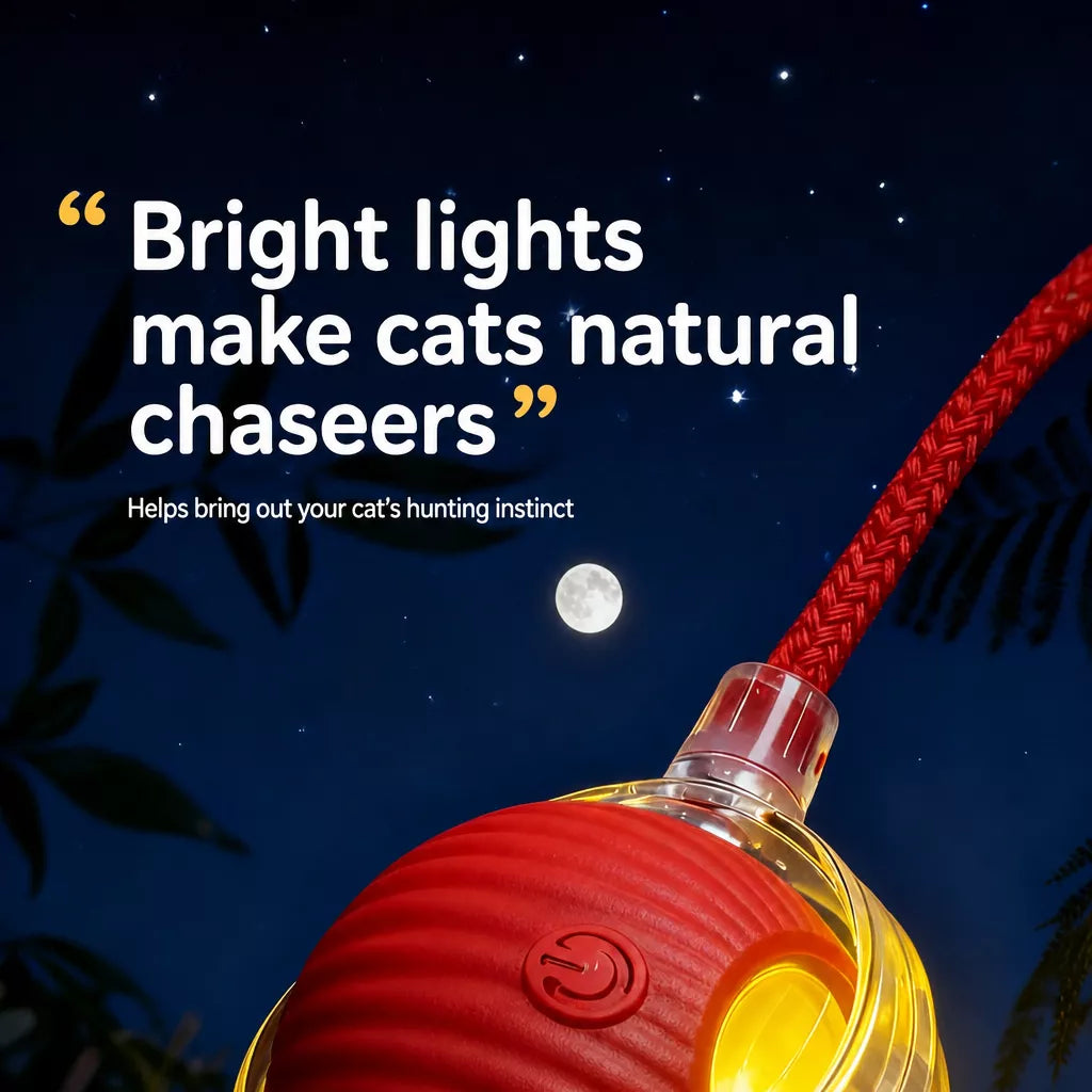 3-Mode Automatic Cat Ball Toy with String