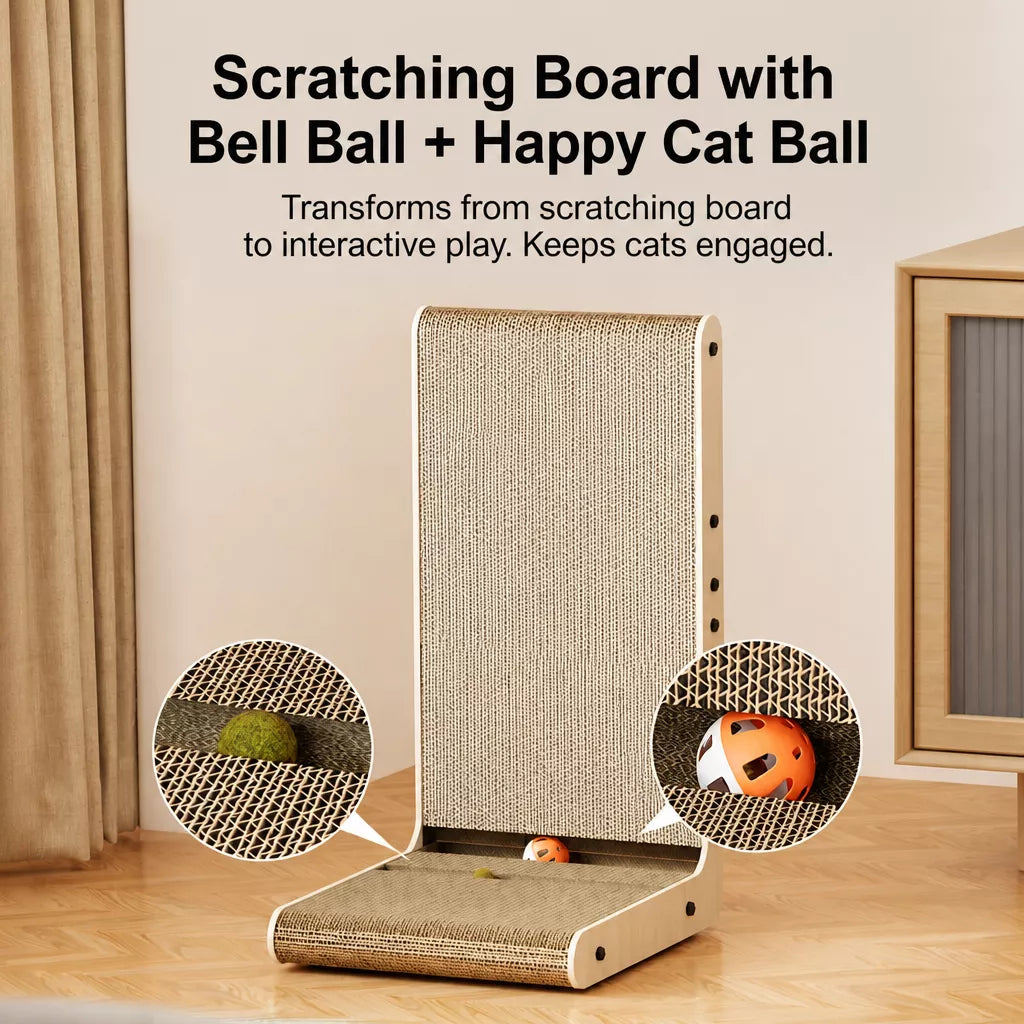 L-Shaped Kraft Paper Cat Scratcher