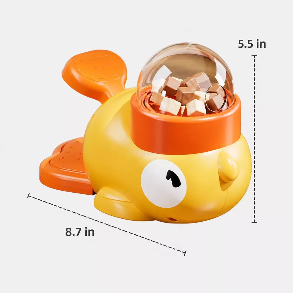 Rotating Duck Treat Dispenser Toy for Cats