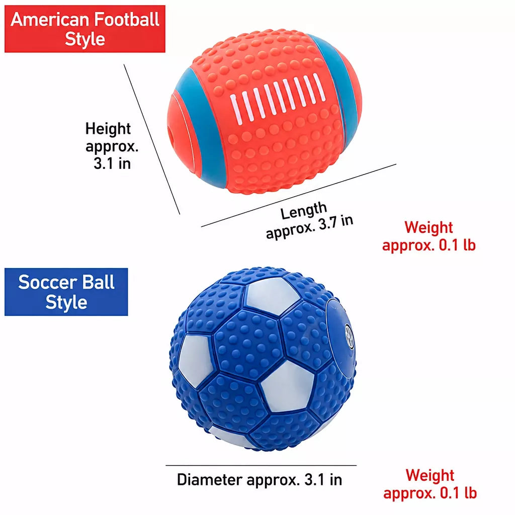 Squeaky Vinyl Sports Ball Toys for Small and Medium Dogs