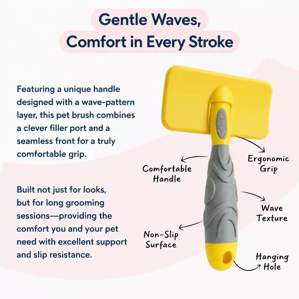 Dog & Cat Grooming Pin Brush for Detangling and Loose Fur