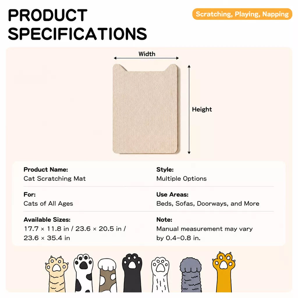 Corner Wall-Mounted Cat Scratcher with Braided Cotton Rope