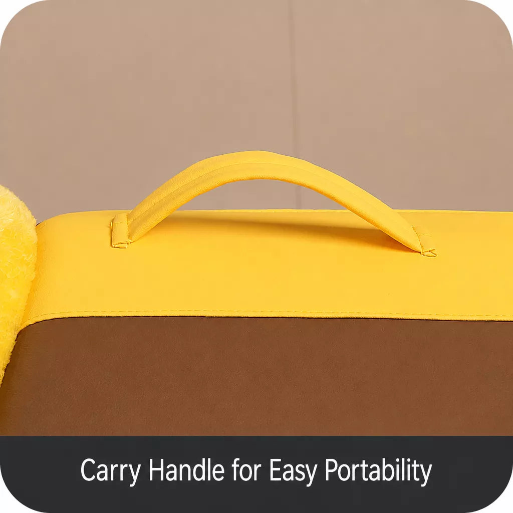 Enclosed Plush Pet Bed with Carry Handle for Cats and Small Dogs